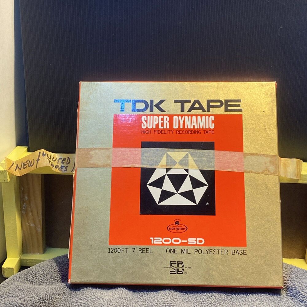 Super Dynamic TDK Reel to Reel Audio Tape 1200-SD 7" New Open Box Master Reel